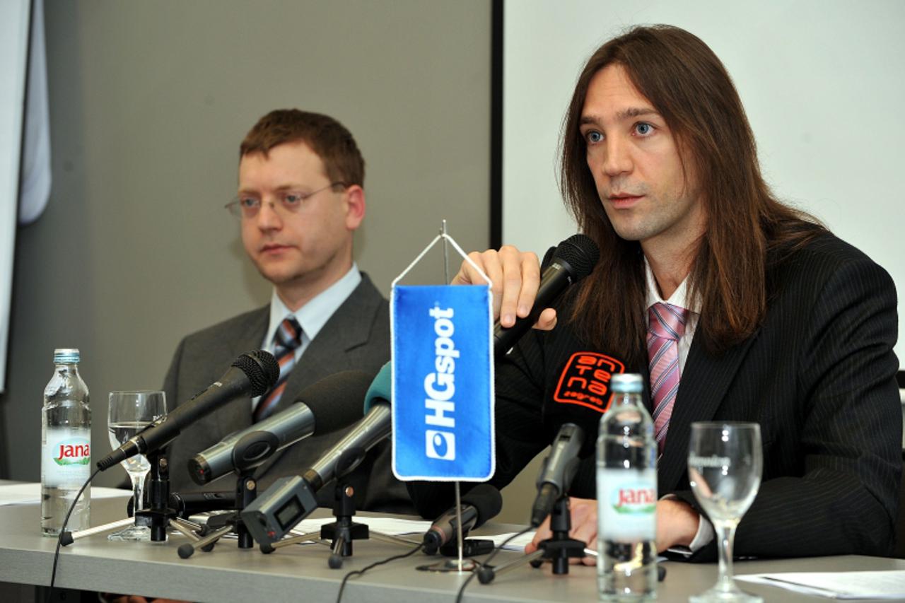 'unutrasnja...Zagreb...09.12.2009. Vukovarska 269 D, VMD poslovni centar, 6. kat, Konferencija za novinare HGspota, savjetnik uprave Hrvoje Prpic i predsjednik uprave Goran Cesnovar,  Photo: Goran Sta