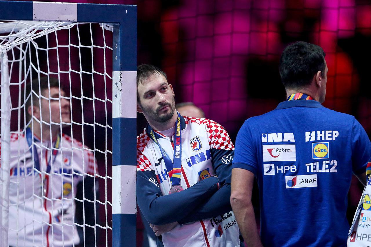 Stockholm: Tuga rukometaša Hrvatske nakon izgubljene utakmice u finalu rukometnog EP