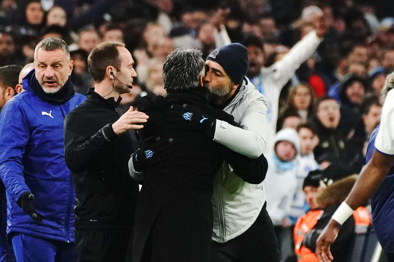 8ème de finale de la coupe de France de football entre Marseille et le PSG (2-1) à Marseille