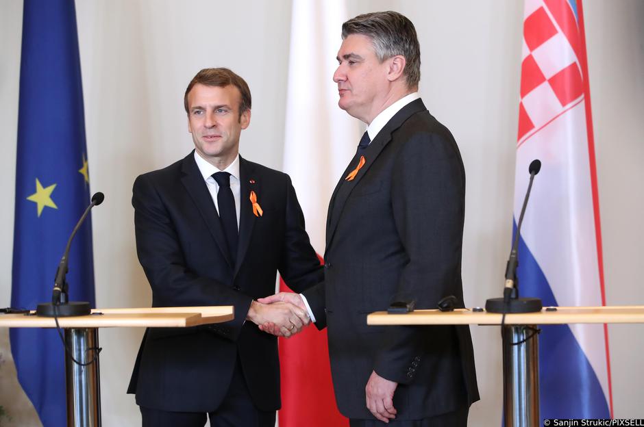 Zagreb: Milanović i Macron nakon sastanka su dali izjave za medije