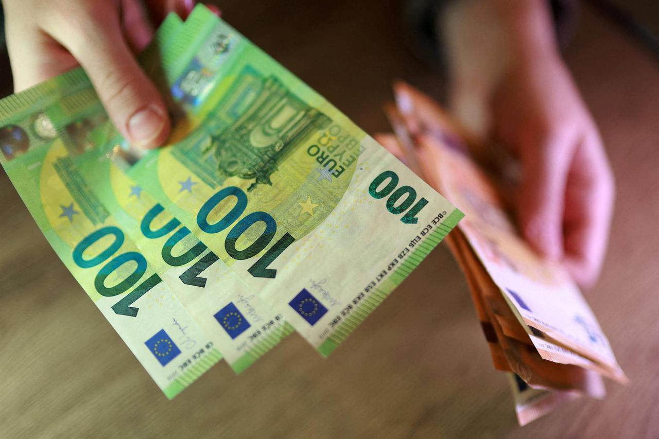 FILE PHOTO: Illustration shows Euro banknotes