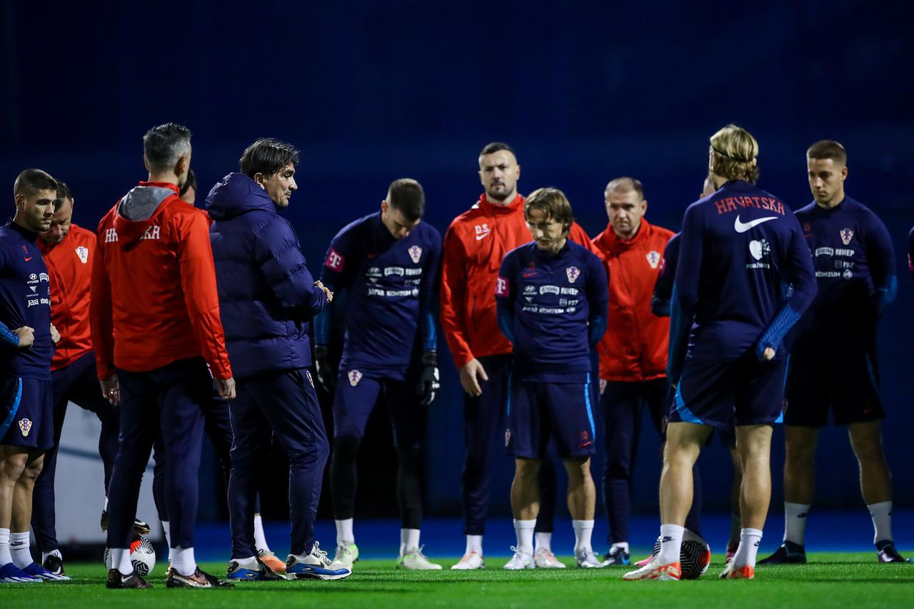 Zagreb: Trening nogometne reprezentacije uoči utakmice s Latvijom