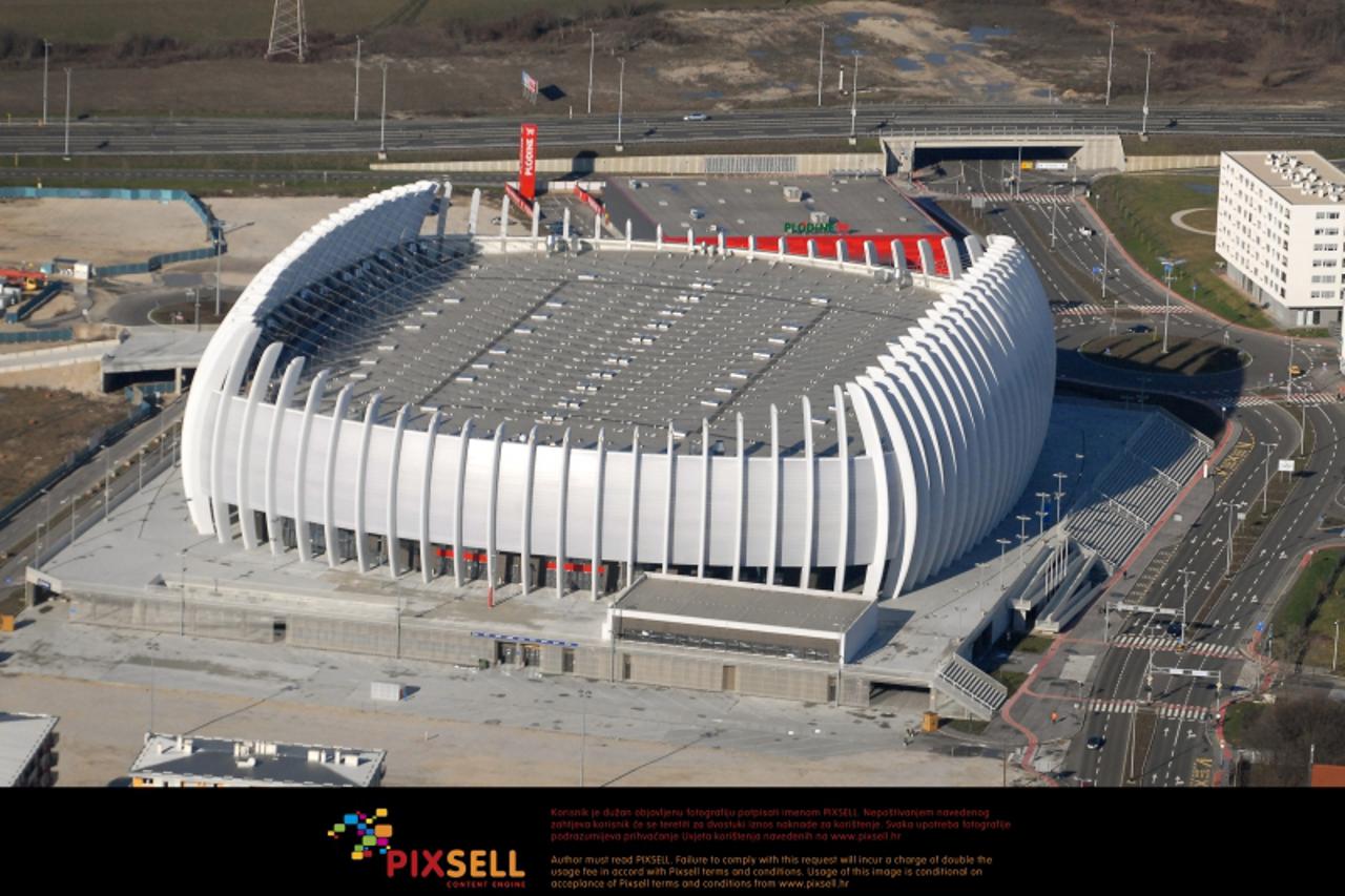 '04.01.2010., Zagreb - Arena Zagreb, pogled iz zraka.  Photo: Dino Stanin/PIXSELL'