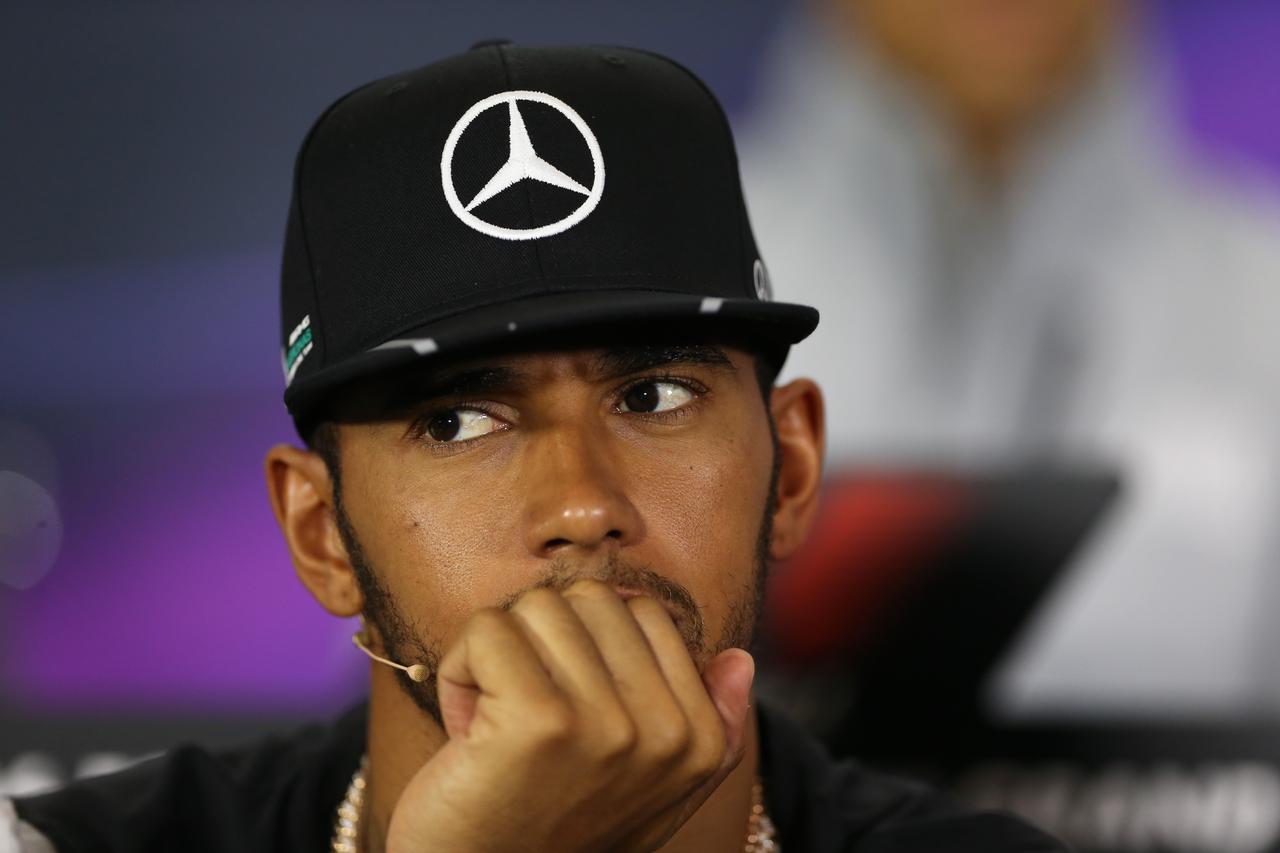 Britain Formula One - F1 - British Grand Prix 2016 - Silverstone, England - 7/7/16 Mercedes' Lewis Hamilton during the press conference Action Images via Reuters / Matthew Childs Livepic EDITORIAL USE ONLY.