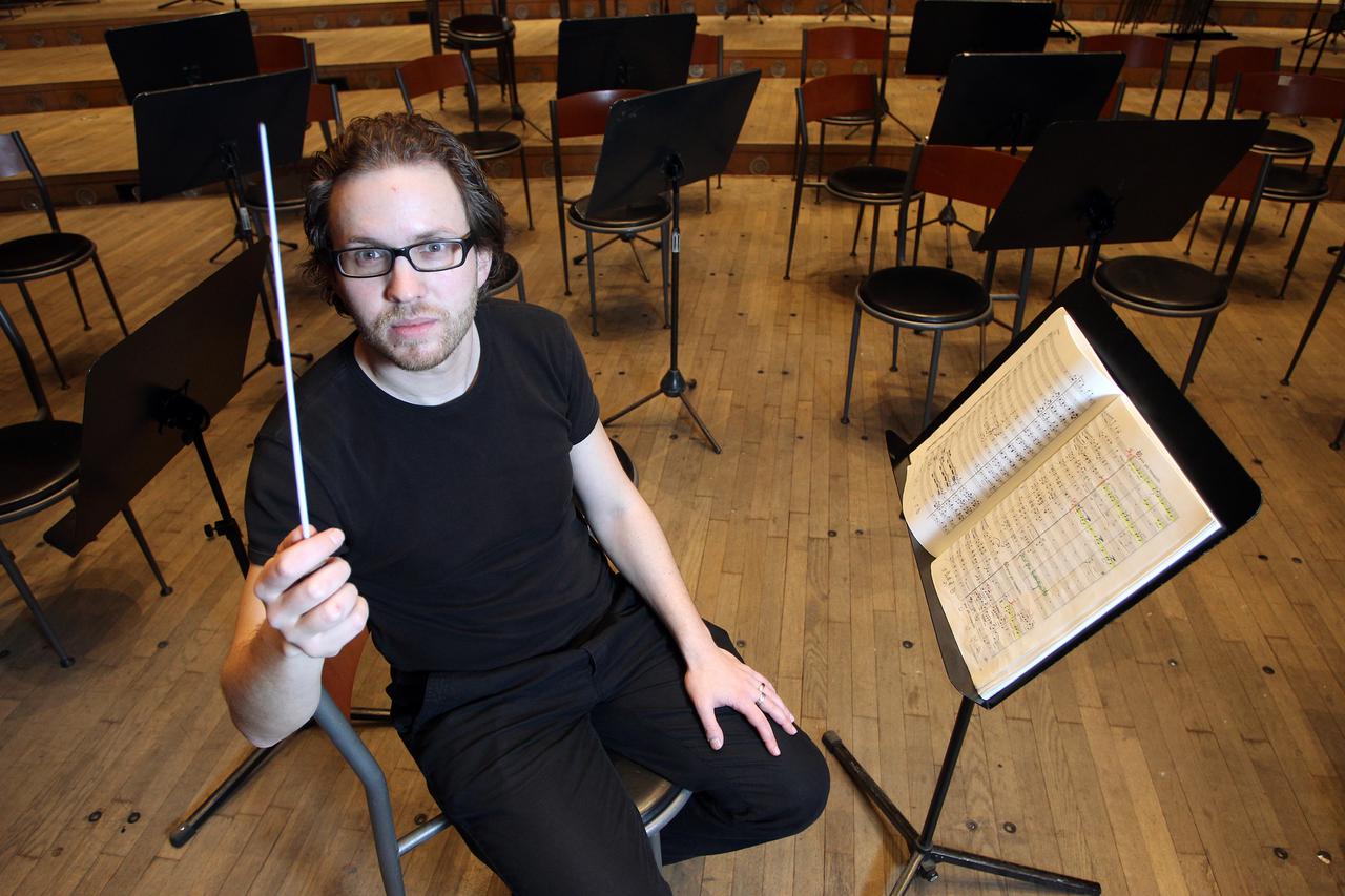 01.12.2014., Dvorana Vatroslav Lisinski, Zagreb - Austrijski dirigent David Danzmayr.  Photo: Goran Jakus/PIXSELL