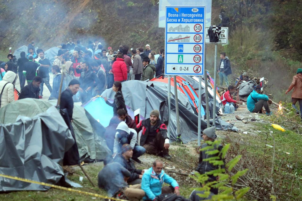 Migranti na graničnom prijelazu Maljevac