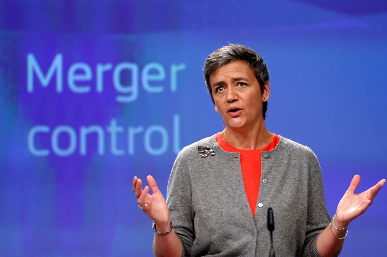 EU Commissioner Vestager holds a news conference in Brussels European Competition Commissioner Margrethe Vestager holds a news conference at the EU Commission's headquarters in Brussels, Belgium, April 5, 2017. REUTERS/Francois Lenoir FRANCOIS LENOIR