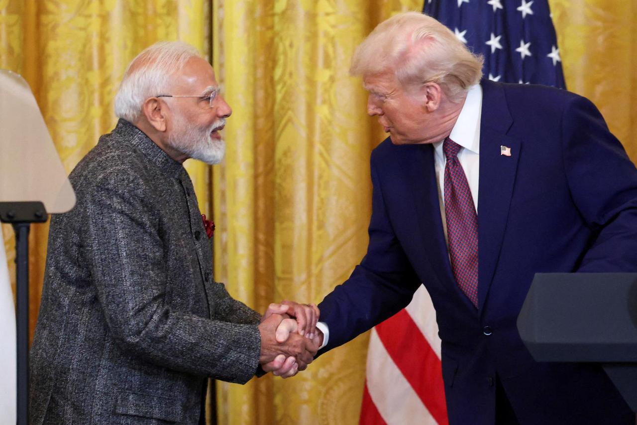 FILE PHOTO: U.S. President Trump holds a joint press conference with Indian Prime Minister Modi at the White House in Washington D.C.