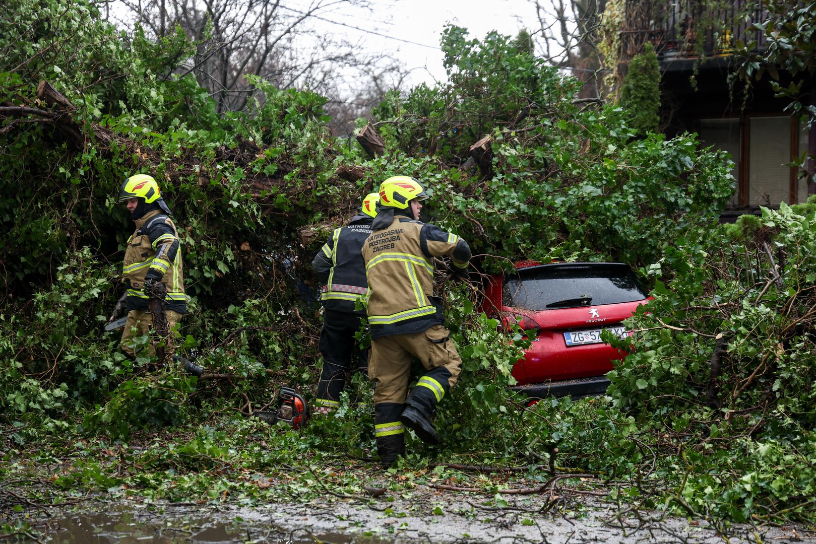 U Čakovečkoj ulici 25 jutros je došlo do intervencije nakon što je stablo palo preko parkiranih vozila.