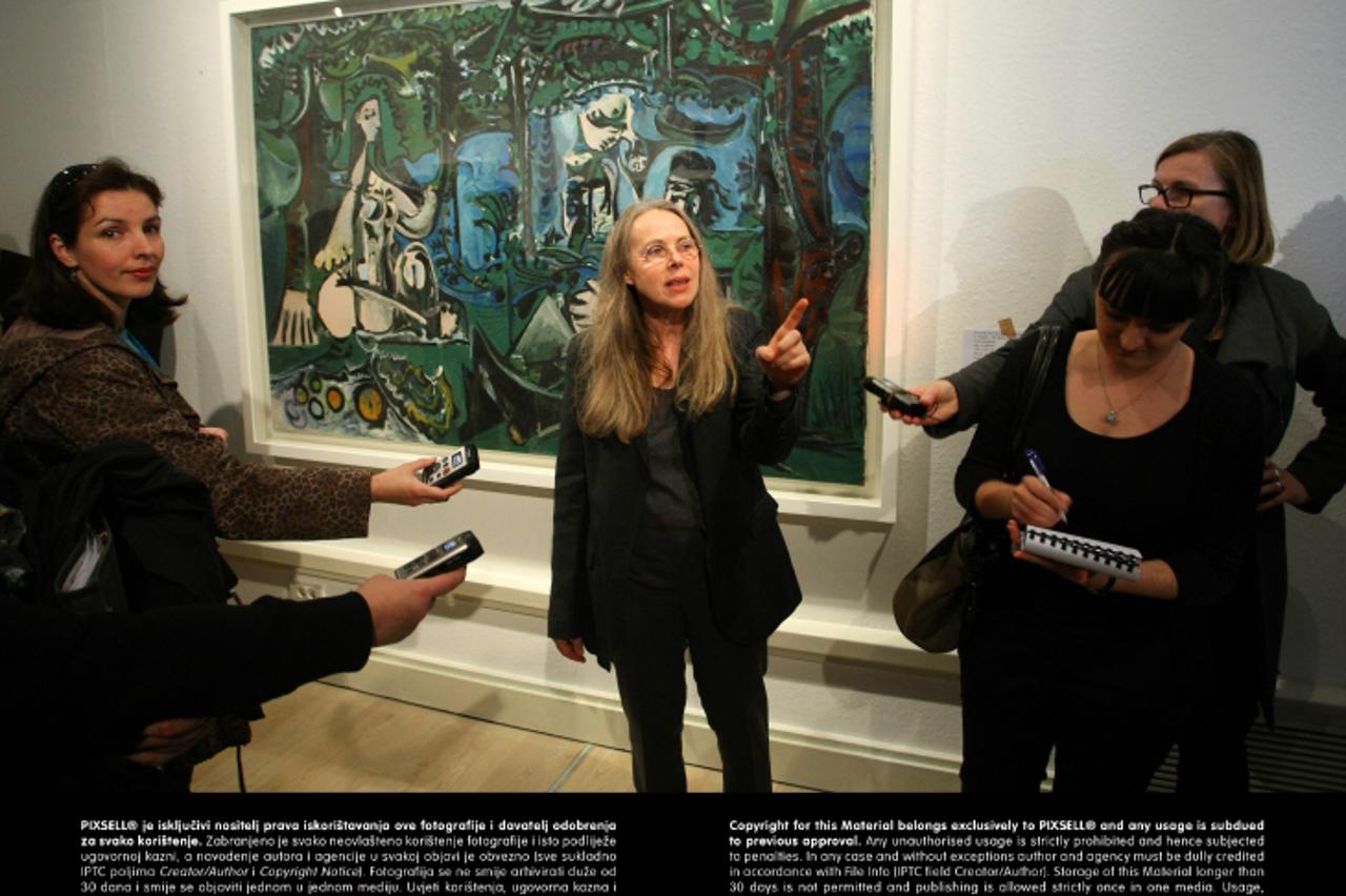 '22.03.2013., Zagreb - Konferencija za novinare povodom sutrasnjeg otvorenja izlozbe Remek-djela iz Muzeja Picasso. Ravnateljica Muzeja Picasso u Parizu i i kustosica izlozbe Anna Bladassari. Photo: P