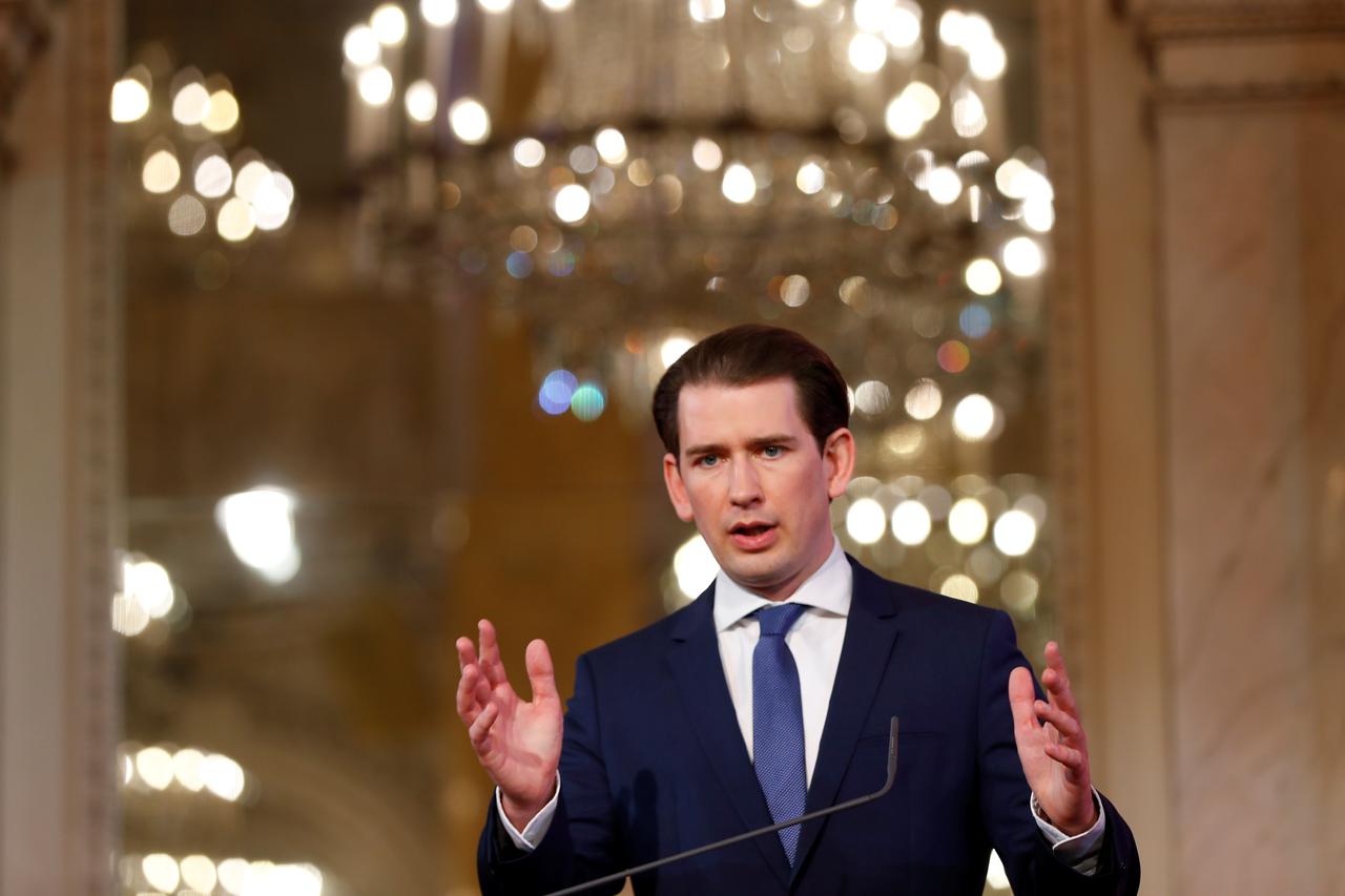 Austrian Chancellor Kurz attends a news conference in Vienna