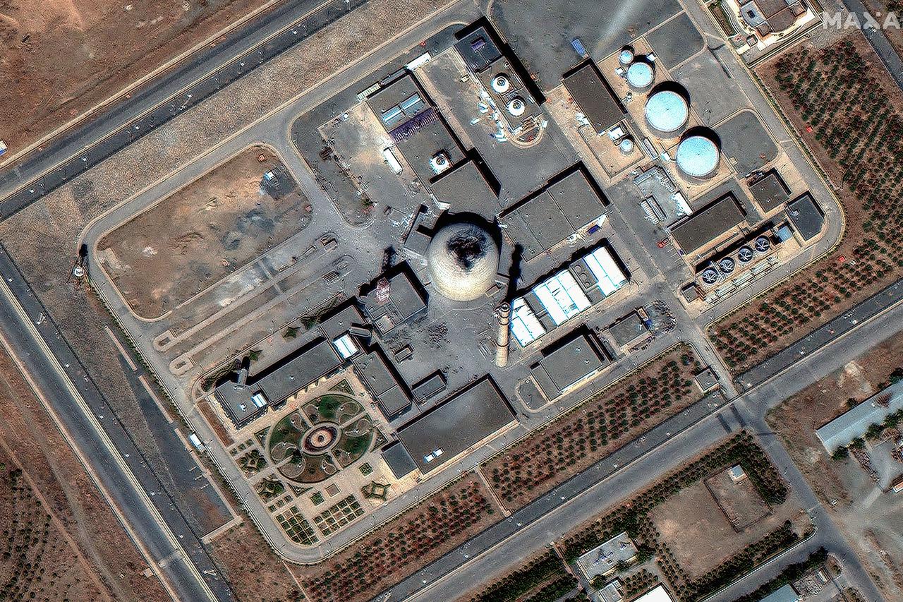 A satellite image shows the Arak nuclear facility in Iran