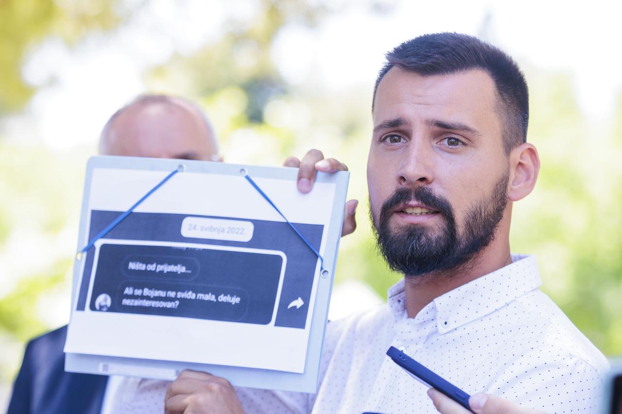 Split: Konferencija za medije Ivice Puljka, Bojana Ivoševića i Luke Baričića povodom seksualne afere