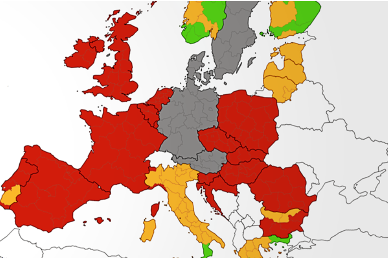 Više od polovice Europske unije u crvenoj zoni