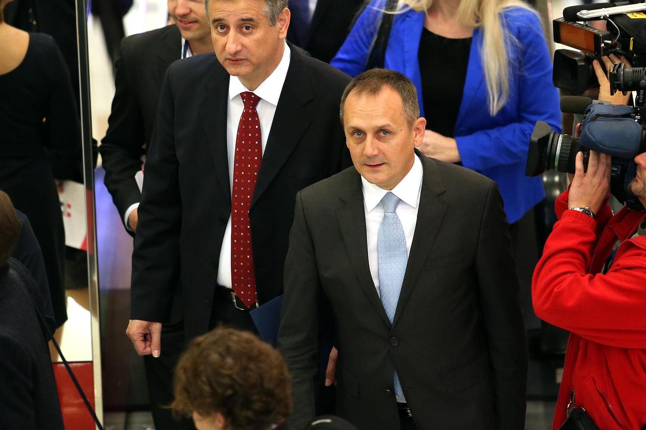 28.10.2012.,  Zagrebacka avenija 100a, Zagreb - Konvencija Mladezi HDZ-a u hotelu Antunovic. Predsjednik HDZ-a Tomislav Karamarko, Drago Prgomet.  Photo: Slavko Midzor/PIXSELL