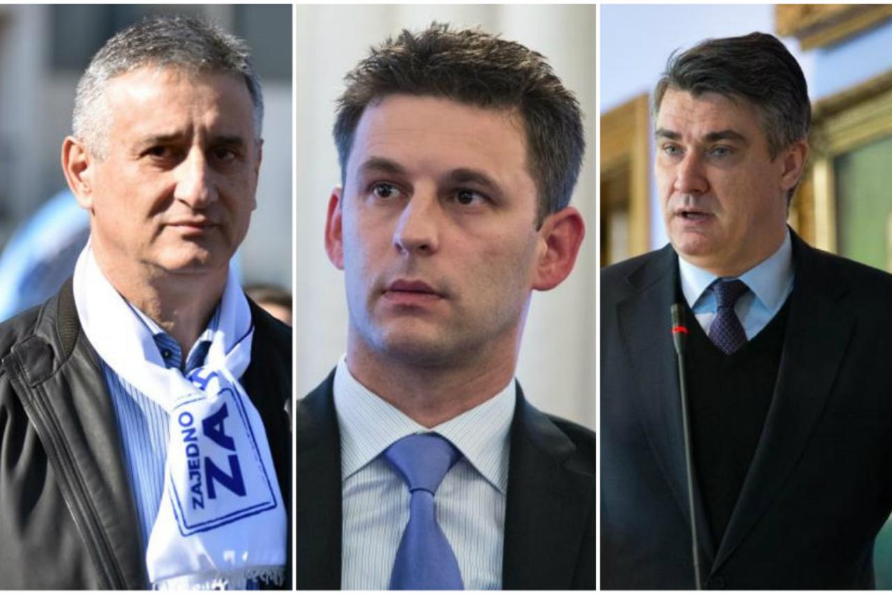 Tomislav Karamarko, Božo Petrov i Zoran Milanović 