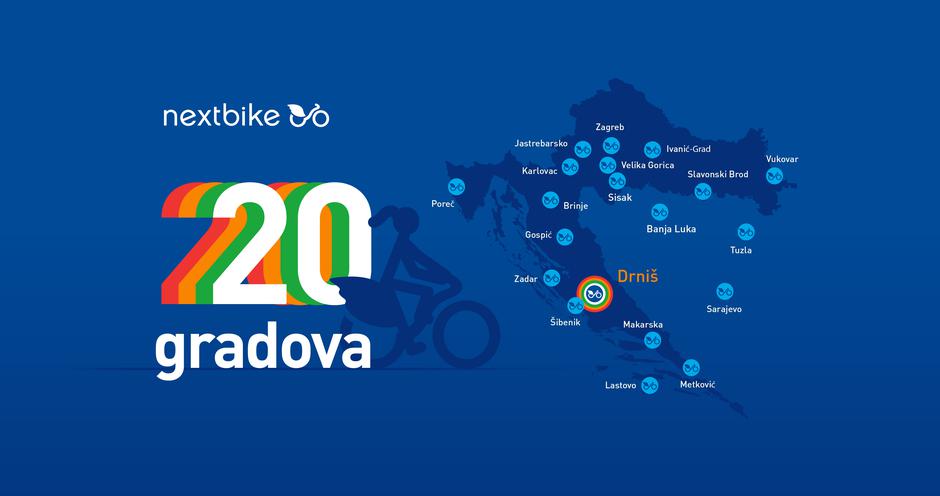 U Drnišu je danas pušten u rad prvi sustav javnih bicikala