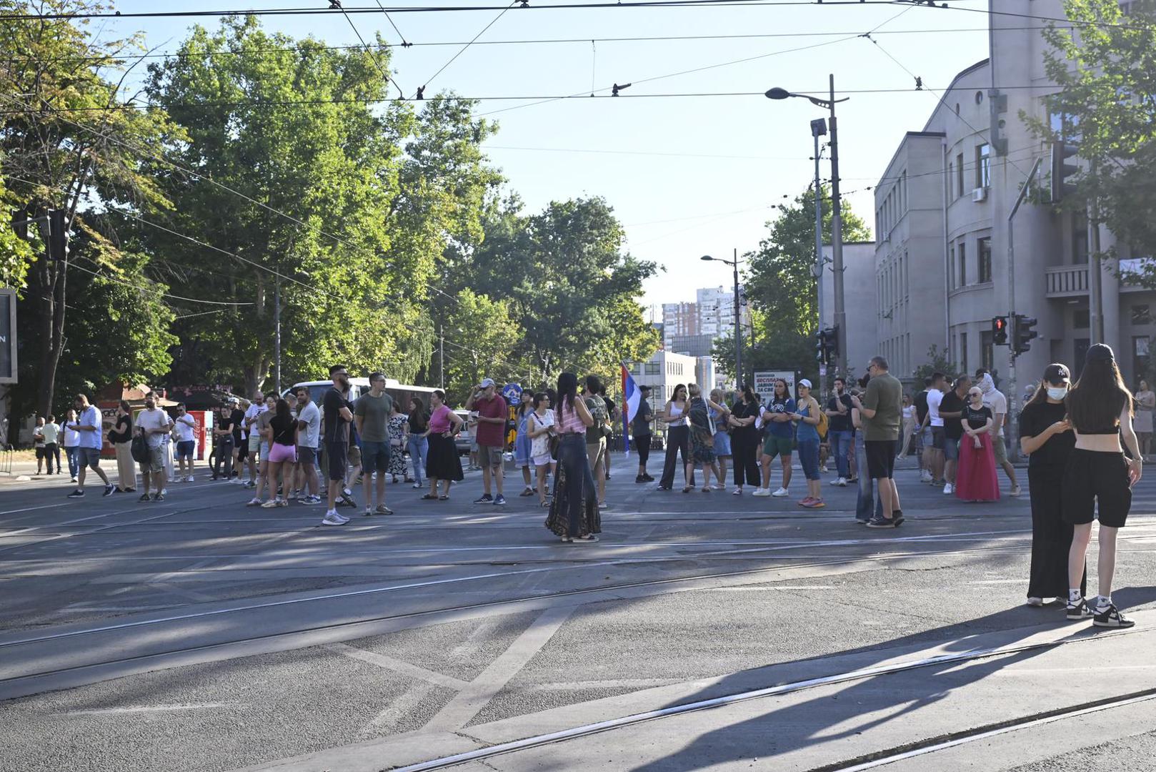 04, July, 2025, Belgrade - The police broke up the blockade at the Faculty of Law a few minutes after 7 am. Photo: M.M./ATAImages

04, jul, 2025, Beograd - Policija je nekoliko minuta posle 7 ujutro razbila blokadu kod Pravnog fakulteta. Photo: M.M./ATAImages Photo: M.M./ATAImages/PIXSELL