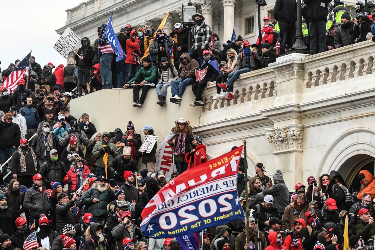 Trump supporters protest during a Stop the Steal rally at the U.S. Capitol