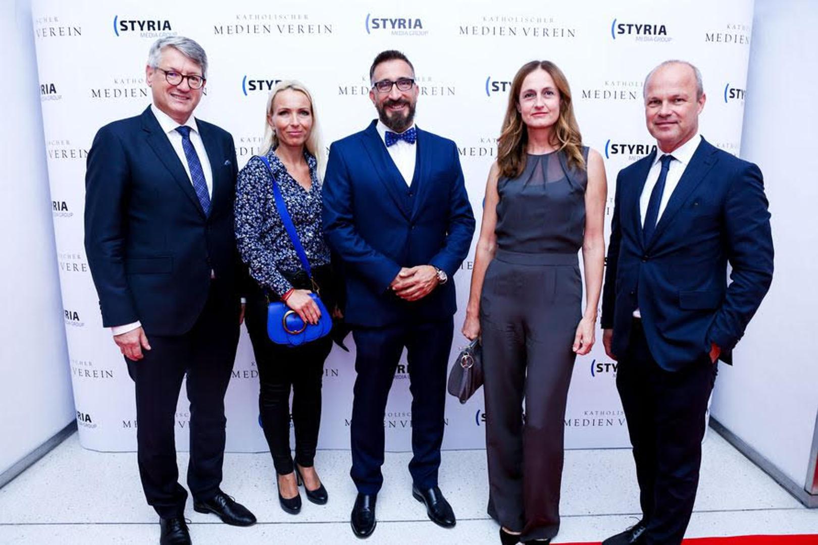 Član uprave Styria Kurt Kribitz, direktorica i članica uprave Večernjeg lista Andrea Borošić, direktor i član uprave 24sata Boris Trupčević, direktorica willhaben.at Sylvia Dellantonio te predsjednik uprave Styria Media Group AG Markus Mair 