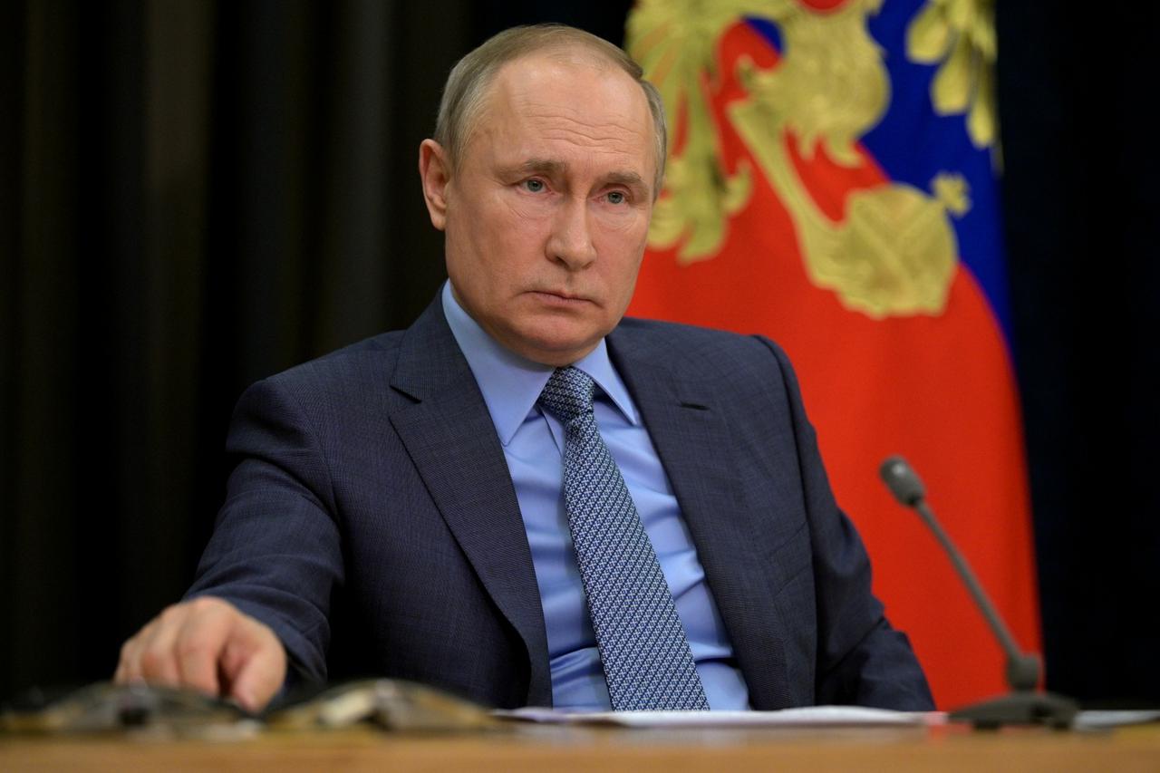 Russian President Vladimir Putin attends a meeting in Sochi
