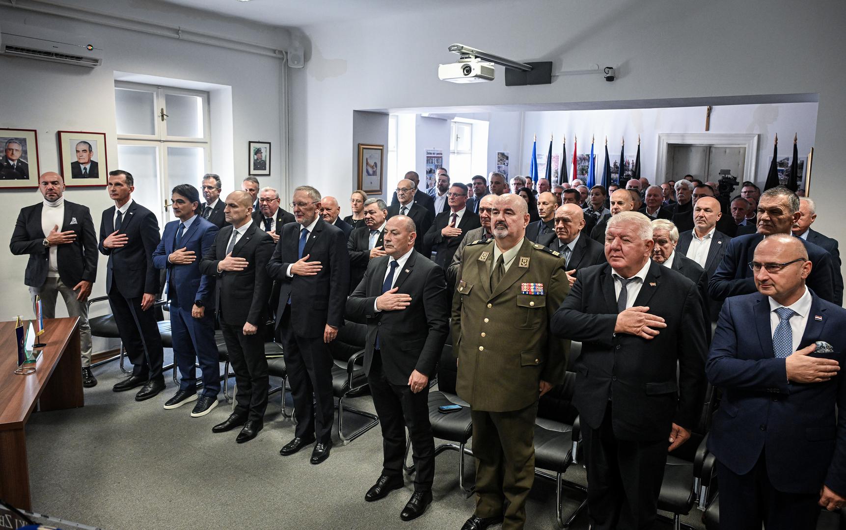 07.11.2024., Zagreb - Svecanost obiljezavanja 7. studenoga - Dana Hrvatskog generalskog zbora.  Josip Djakic, Tomo Medved, Davor Bozinovic, Ivan Anusic, Zlatko Dalic, Dragan Primorac, Ivica Tucak Photo: Josip Regovic/PIXSELL