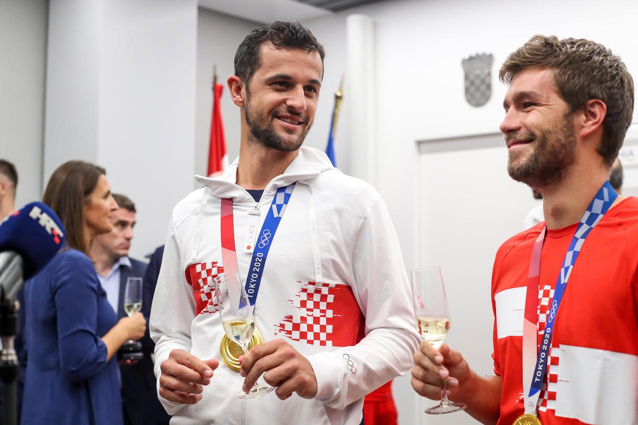 Svečani doček hrvatskih zlatnih i srebrenih tenisača iz Tokija