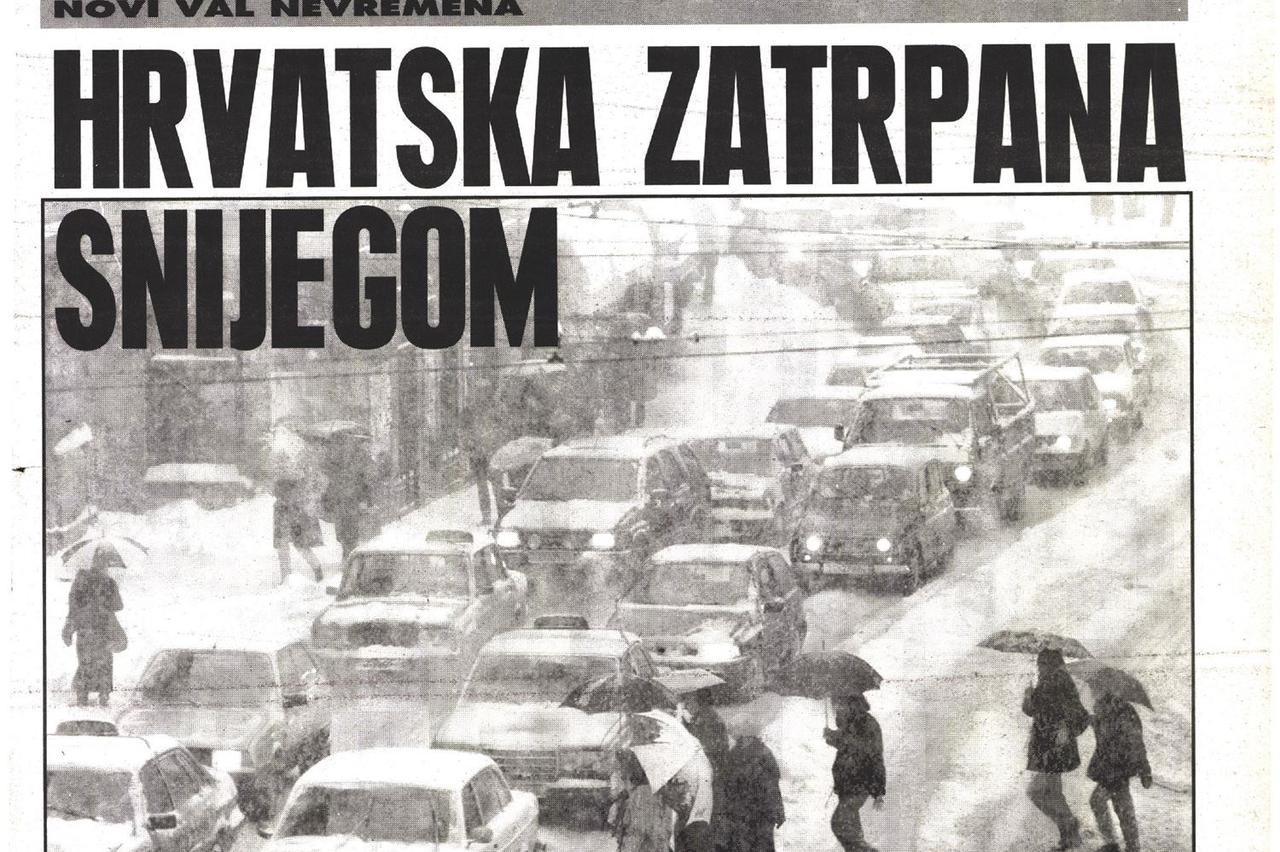 Kako je Hrvatska bila zatrpana snijegom 1993.