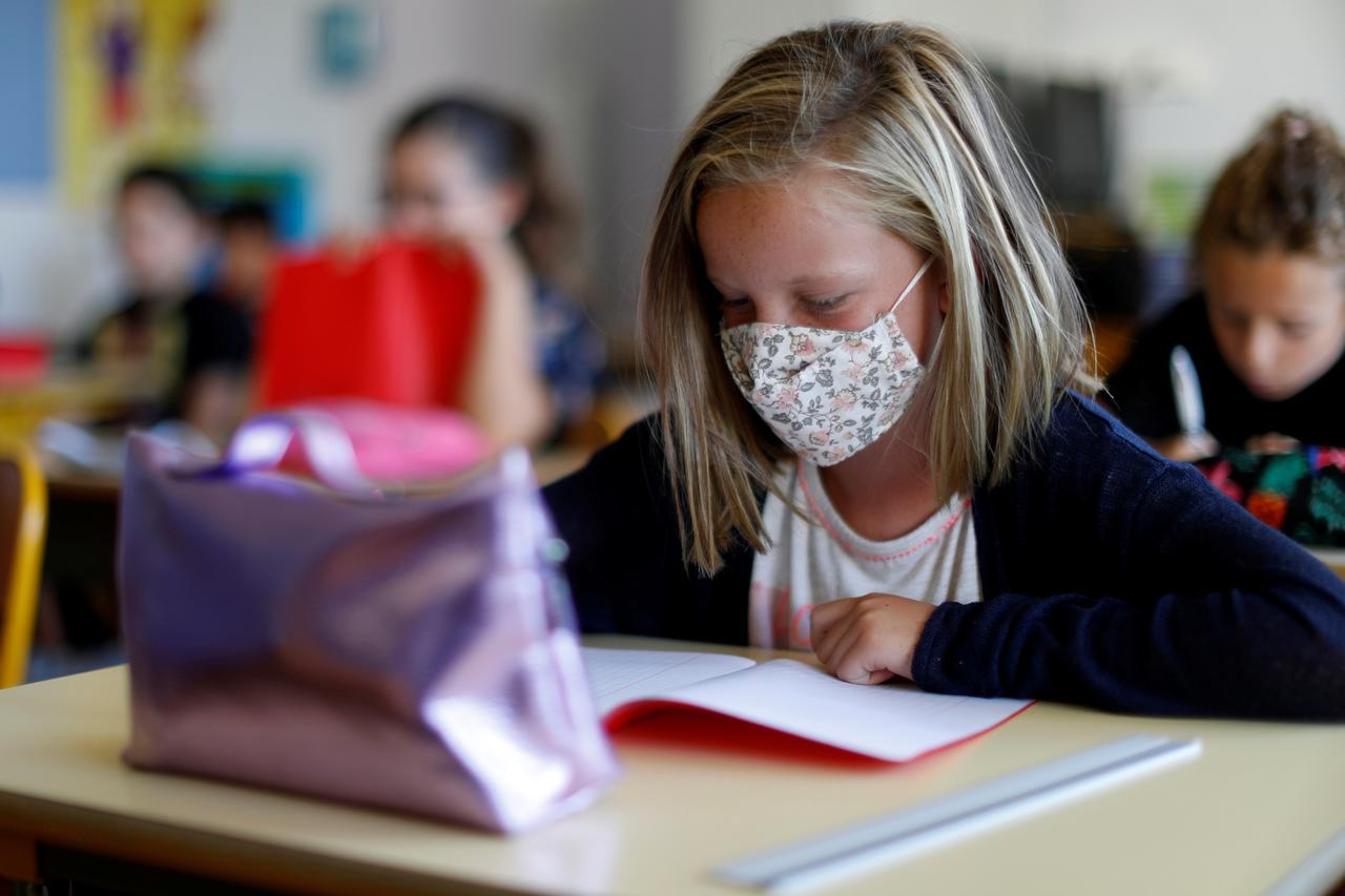 French children resume school after summer break in Nice