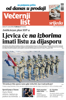 Večernji list naslovnica