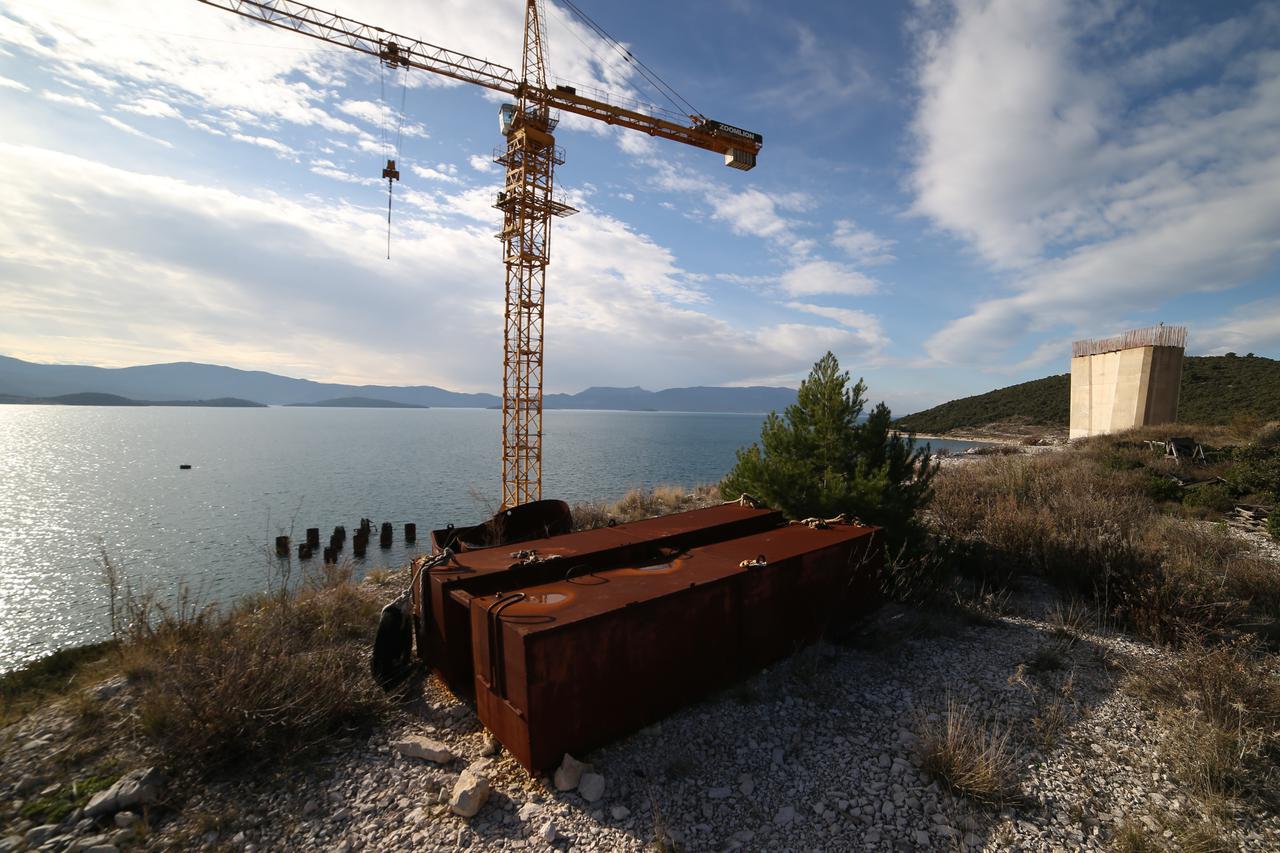 Gradilište mosta Komarna Pelješac