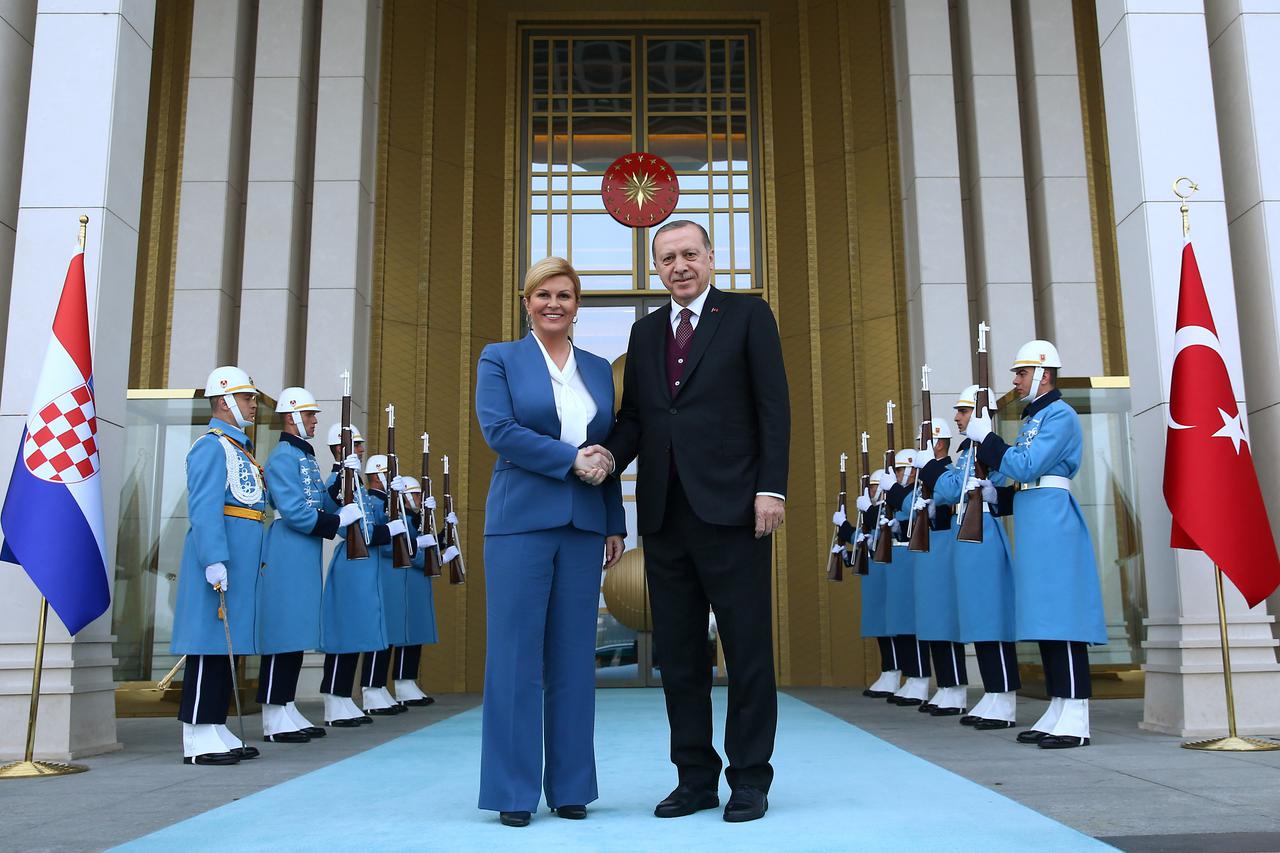 Kolinda Grabar-Kitarović i Recep Tayyip Erdogan