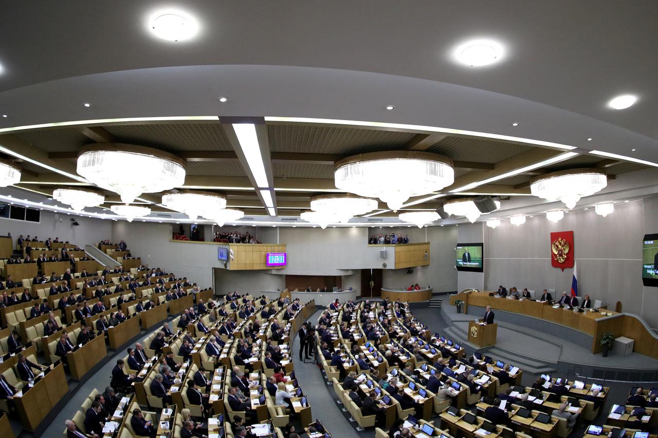 FILE PHOTO: Russian lawmakers attend a session of State Duma in Moscow