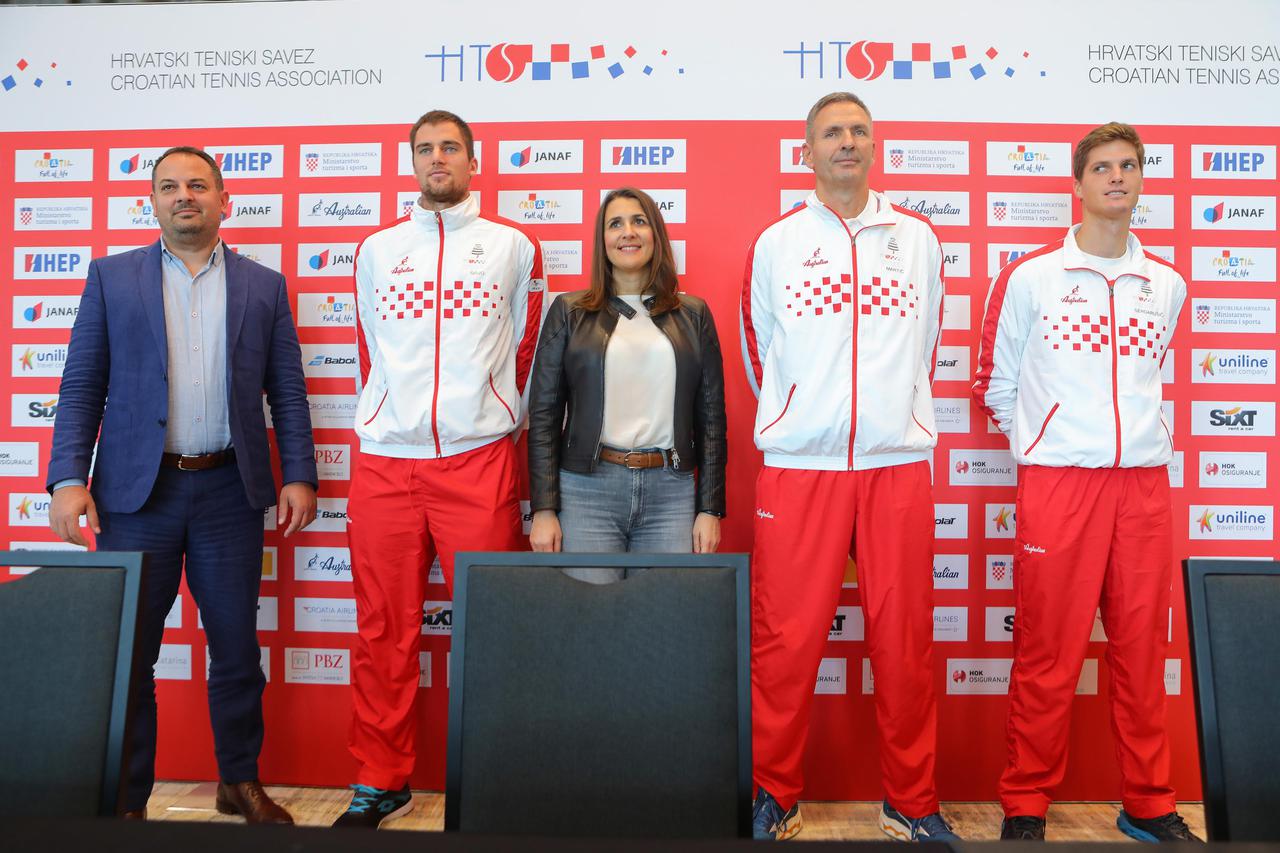 Zagreb: Konferencija za medije uoči završnog turnira Davisova kupa u tenisu