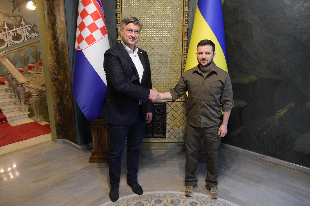 Kijev: Andrej Plenković i Volodimir Zelenski nakon sastanka obratili se medijima