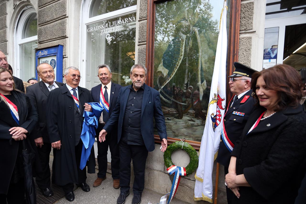 04.05.2016., Zagreb - Svecanost otkrivanja restaurirane slike Hinka Brodjovina 