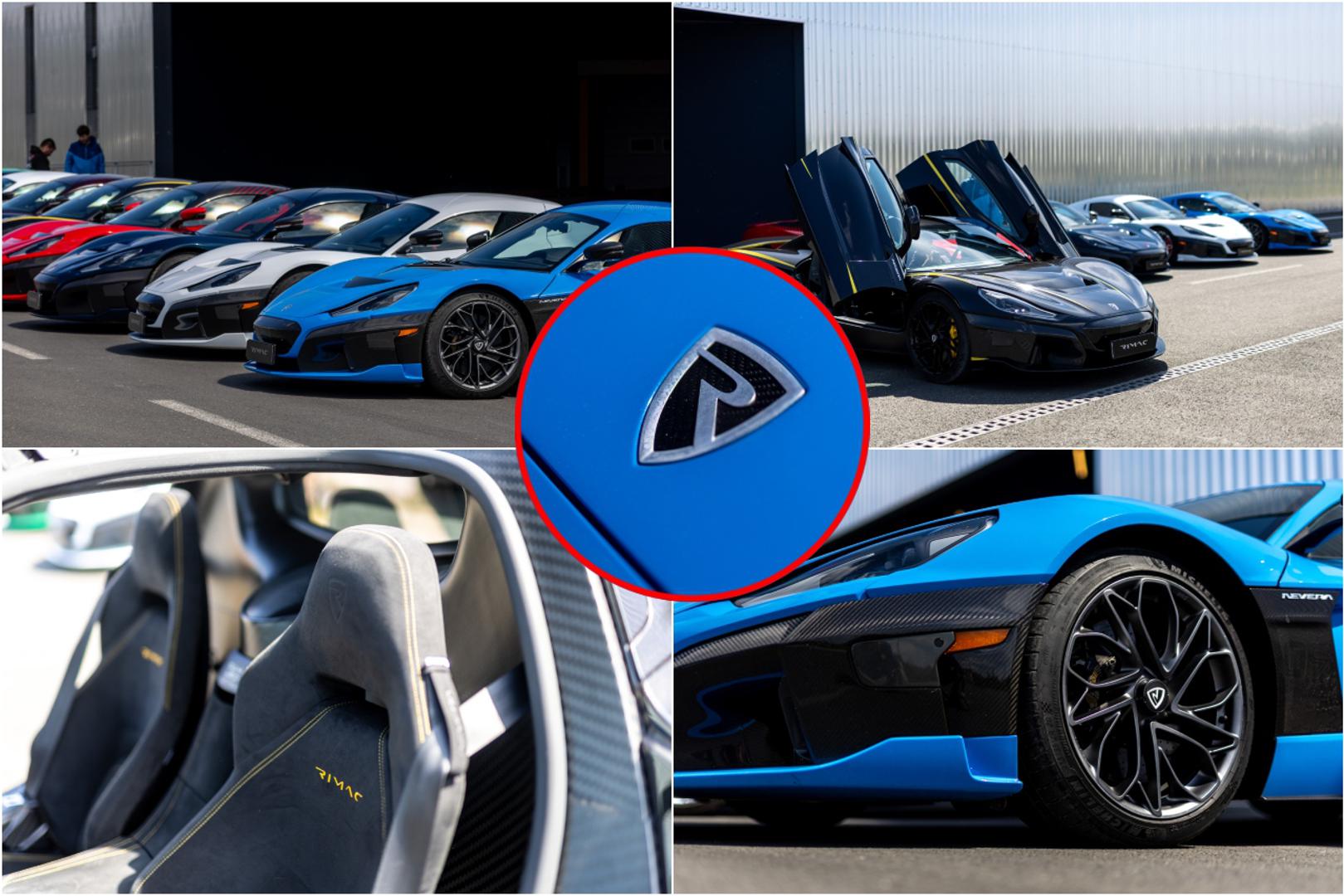 Nekoliko automobila Rimac Nevera parkirano je ispred Kampusa Rimac u naselju Kerestinec povodom prvog organiziranog Trailblazers Toura u kojem sudjeluju vlasnici ovog hiperautomobila.