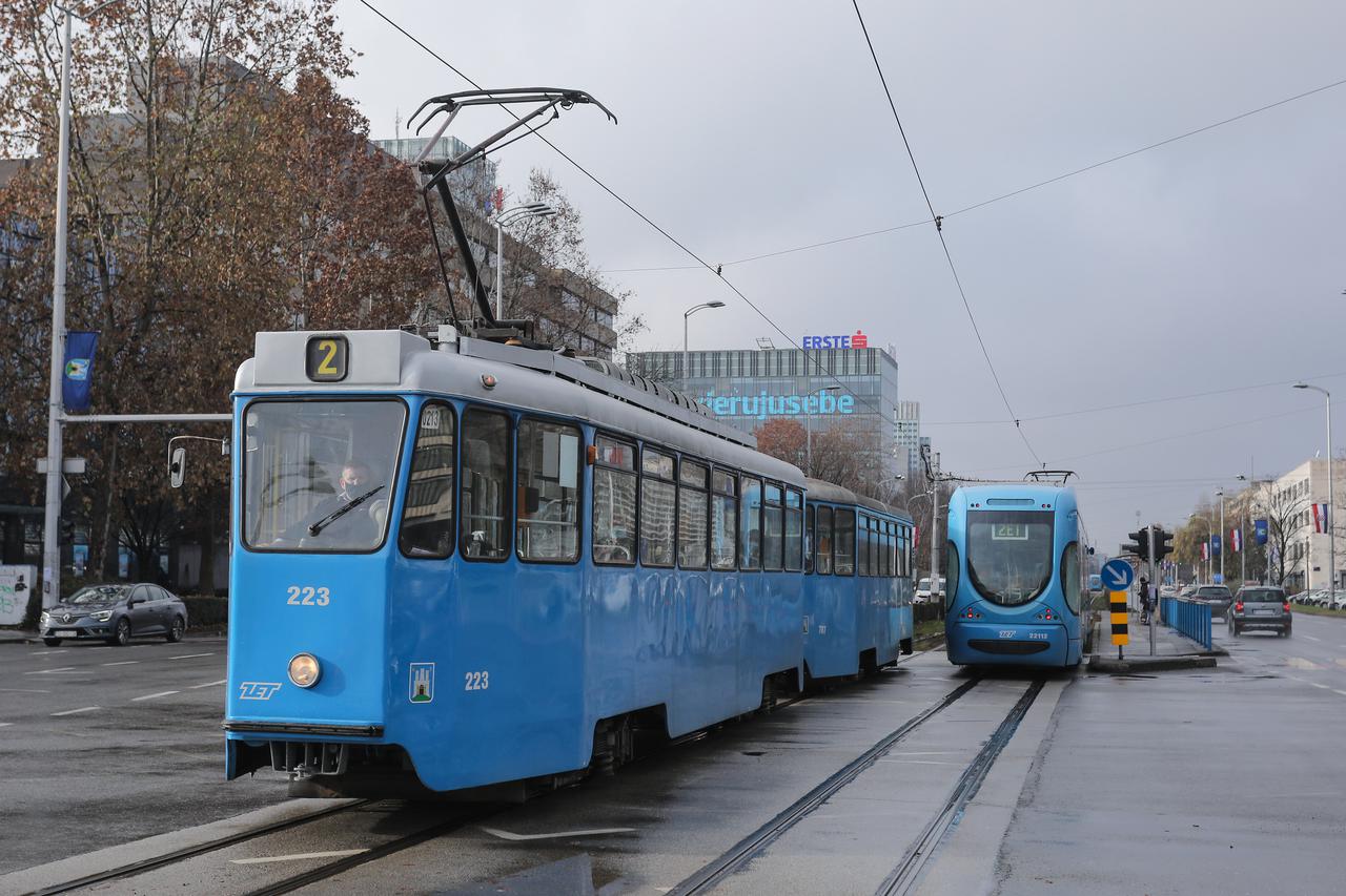 Zagreb: Zastoj tramvaja u Ulici grada Vukovara