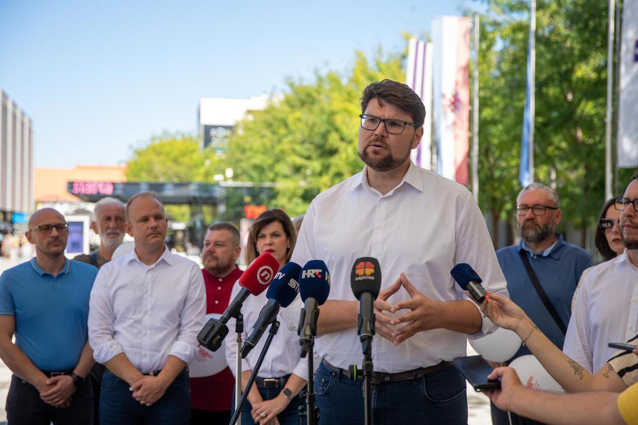 Osijek: Predsjednik SDP-a Peđa Grbin o planu za besplatne vrtiće bez financijske participacije roditelja
