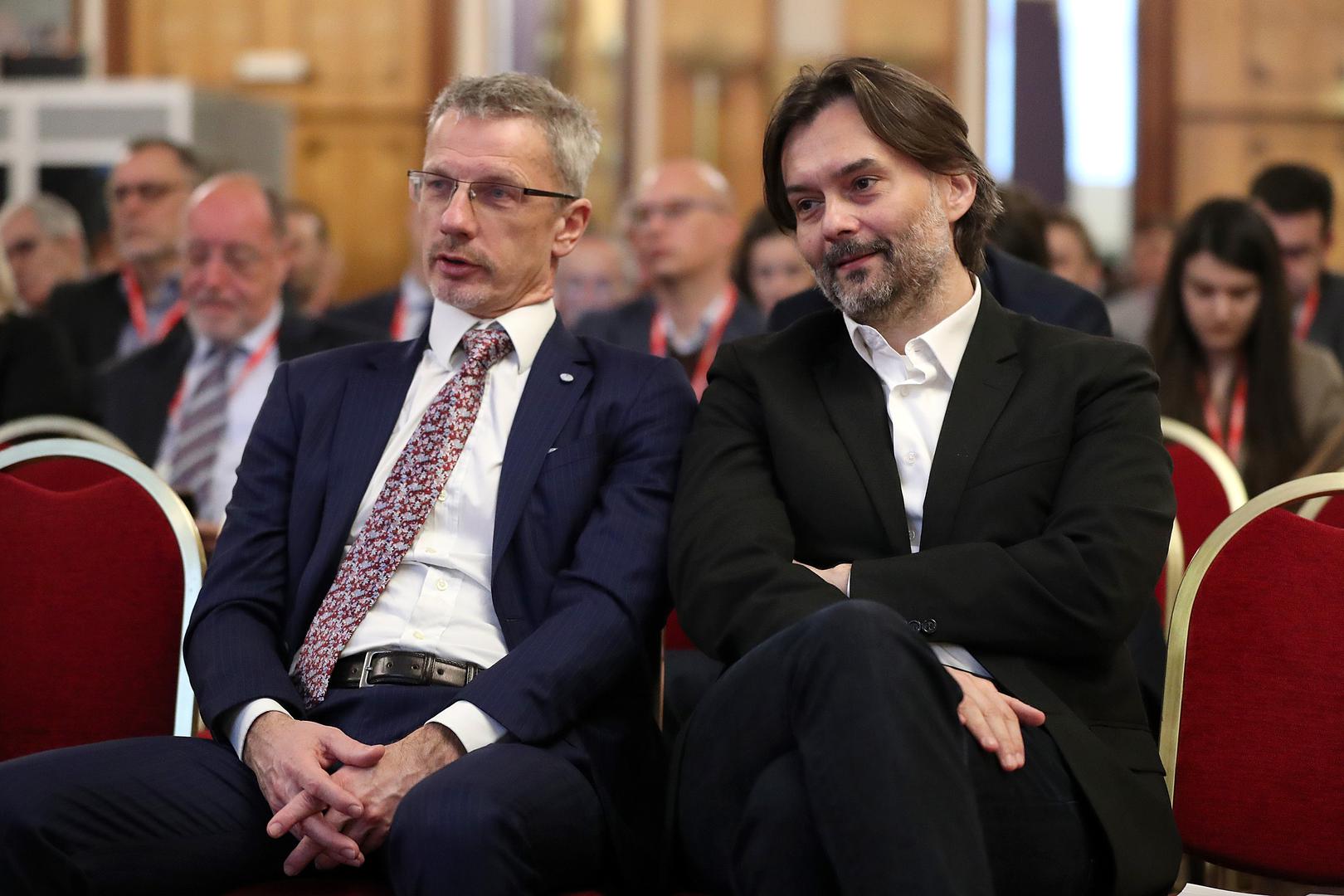 Guverner HNB-a Boris Vujčić i glavni urednik Večernjeg lista Andrej Plenković
