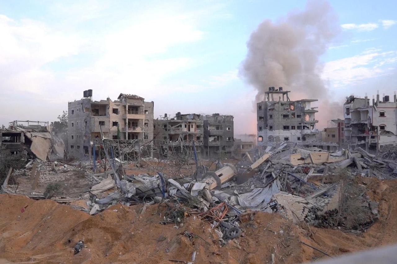A handout image shows Israeli soldiers operate in the Gaza Strip