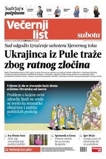 Večernji list naslovnica