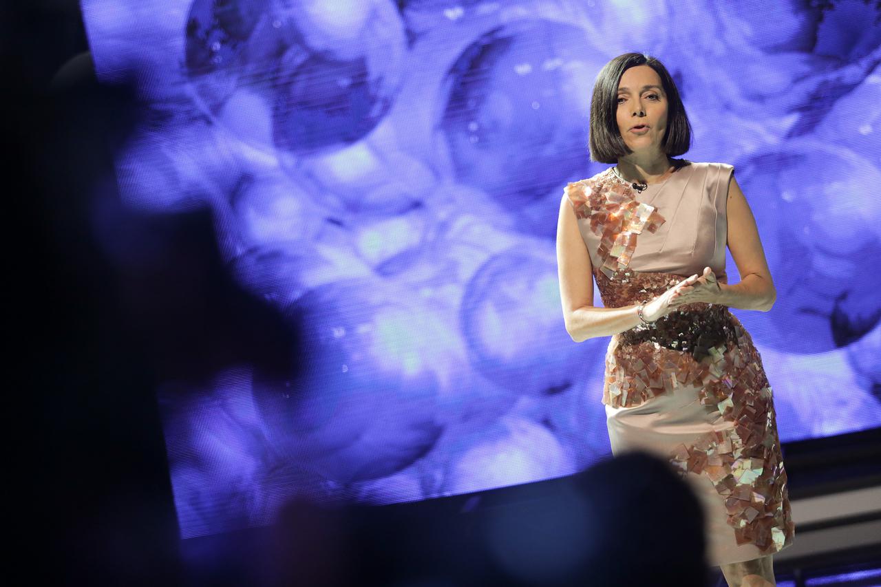 18.10.2015., Zagreb -  Snimanje pilot epizode HRT-ovog kviza BezVeze.  Danijela Trbovic.  Photo: Grgur Zucko/PIXSELL