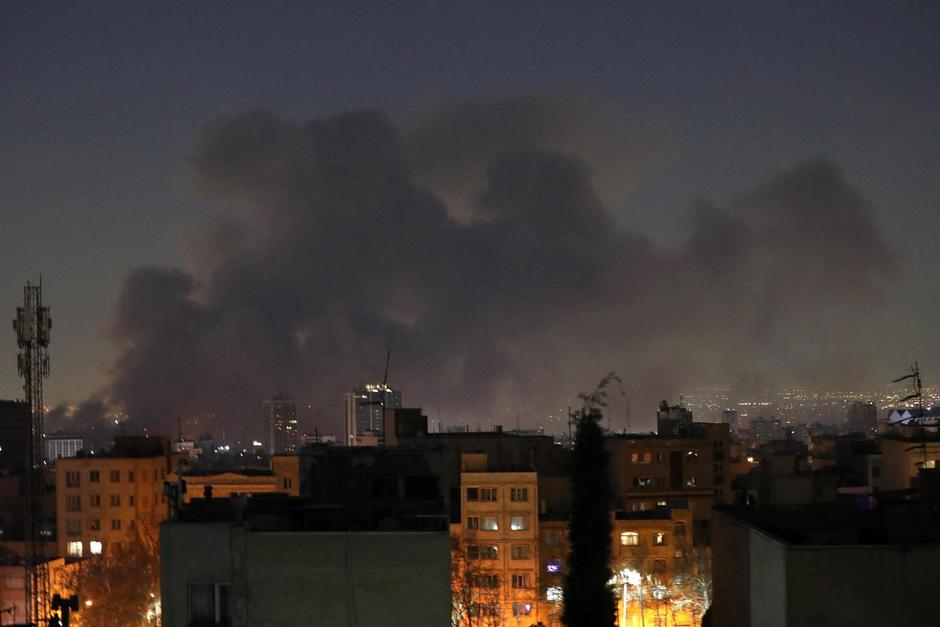 Smoke rises following an explosion, amid the U.S.-Israeli conflict with Iran, in Tehran