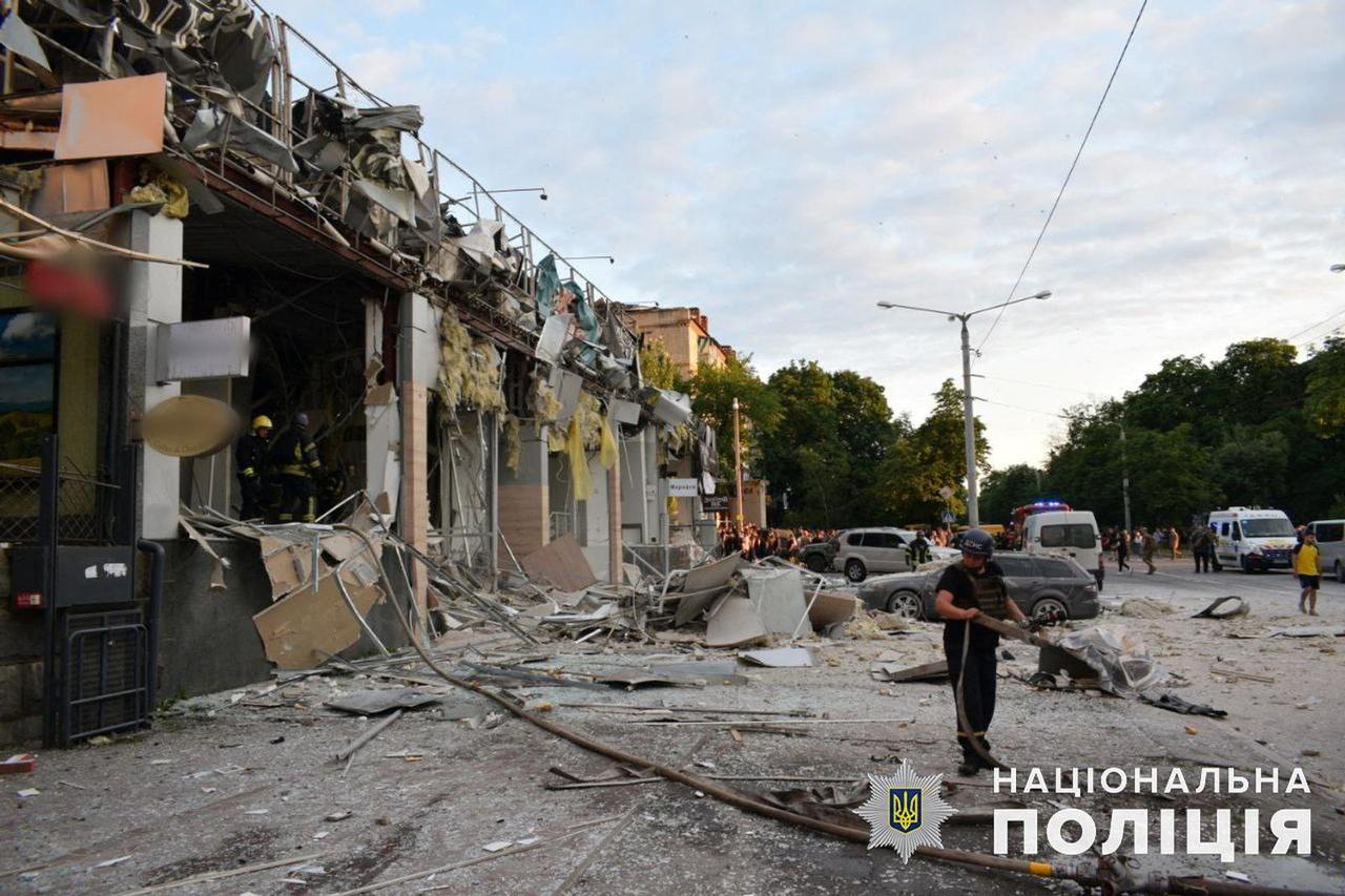 Aftermath of a Russian missile attack in Kramatorsk