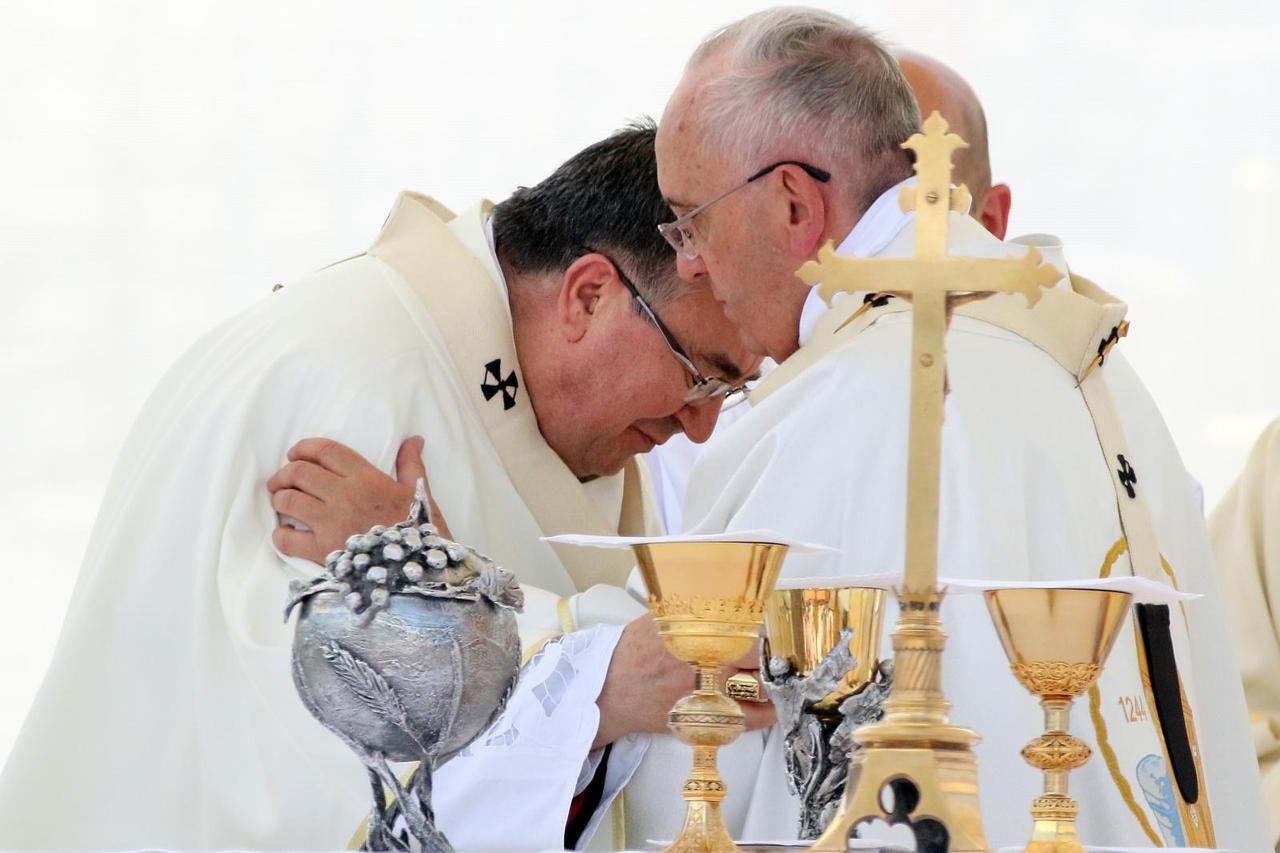 Papa Franjo s nadbiskupom Vinkom Puljićem