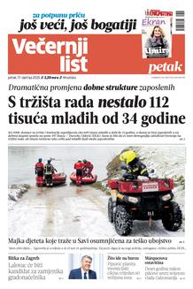 Večernji list naslovnica
