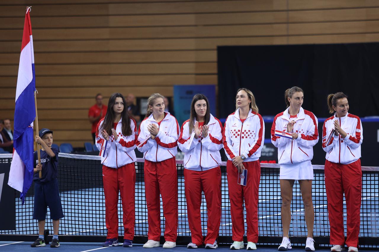 Rijeka: Billie Jean King Cup teniski turnir, dvoboj tenisačica Hrvatske i Njemačke, Martić/Lys
