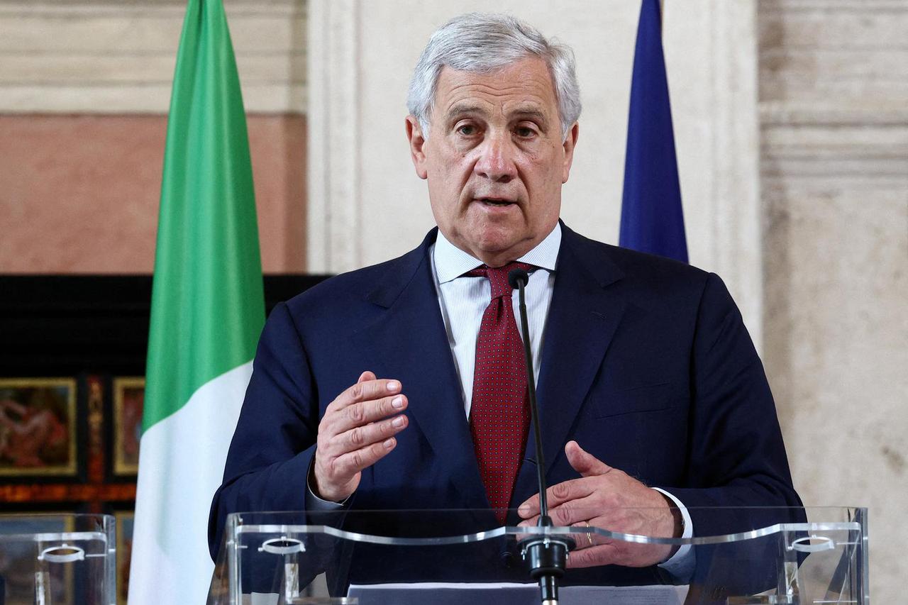 FILE PHOTO: Foreign ministers and NATO Secretary General Mark Rutte meet, in Rome