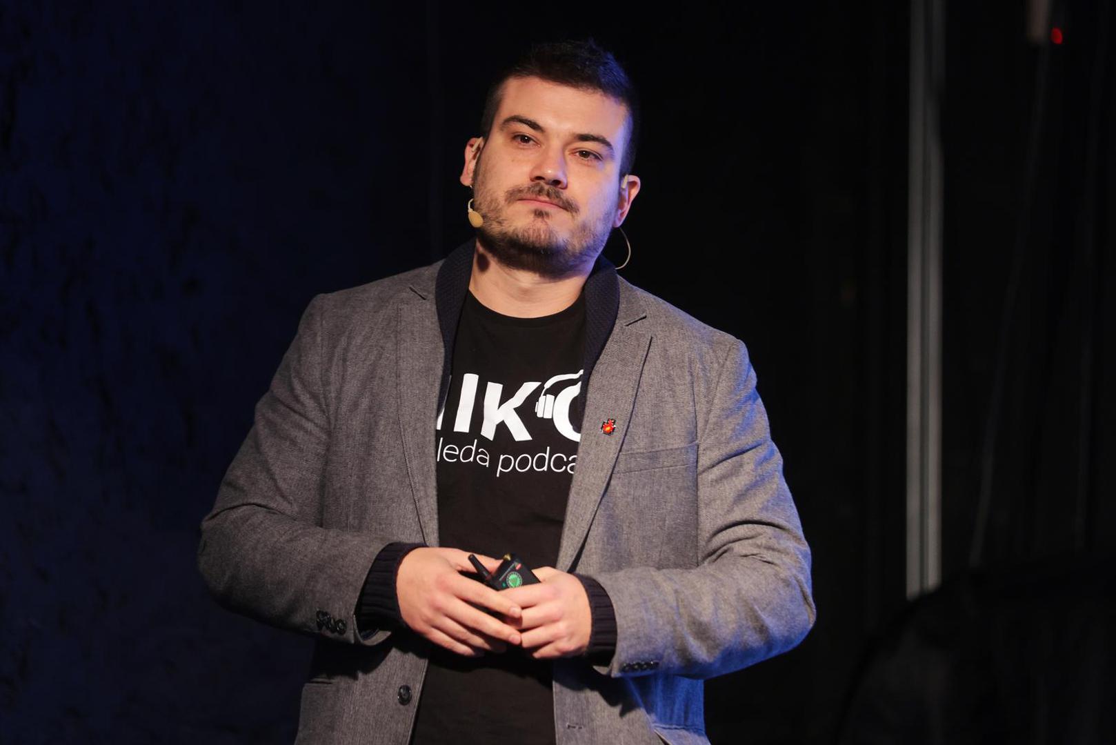 17.11.2023., Zagreb - Konferencija SoMo Borac odrzava se u zagrebackoj Tvornici kulture. Goran Jankuloski - ZiskaPodcasti: koga briga za 1000 pregleda? Photo: Luka stanzl/PIXSELL